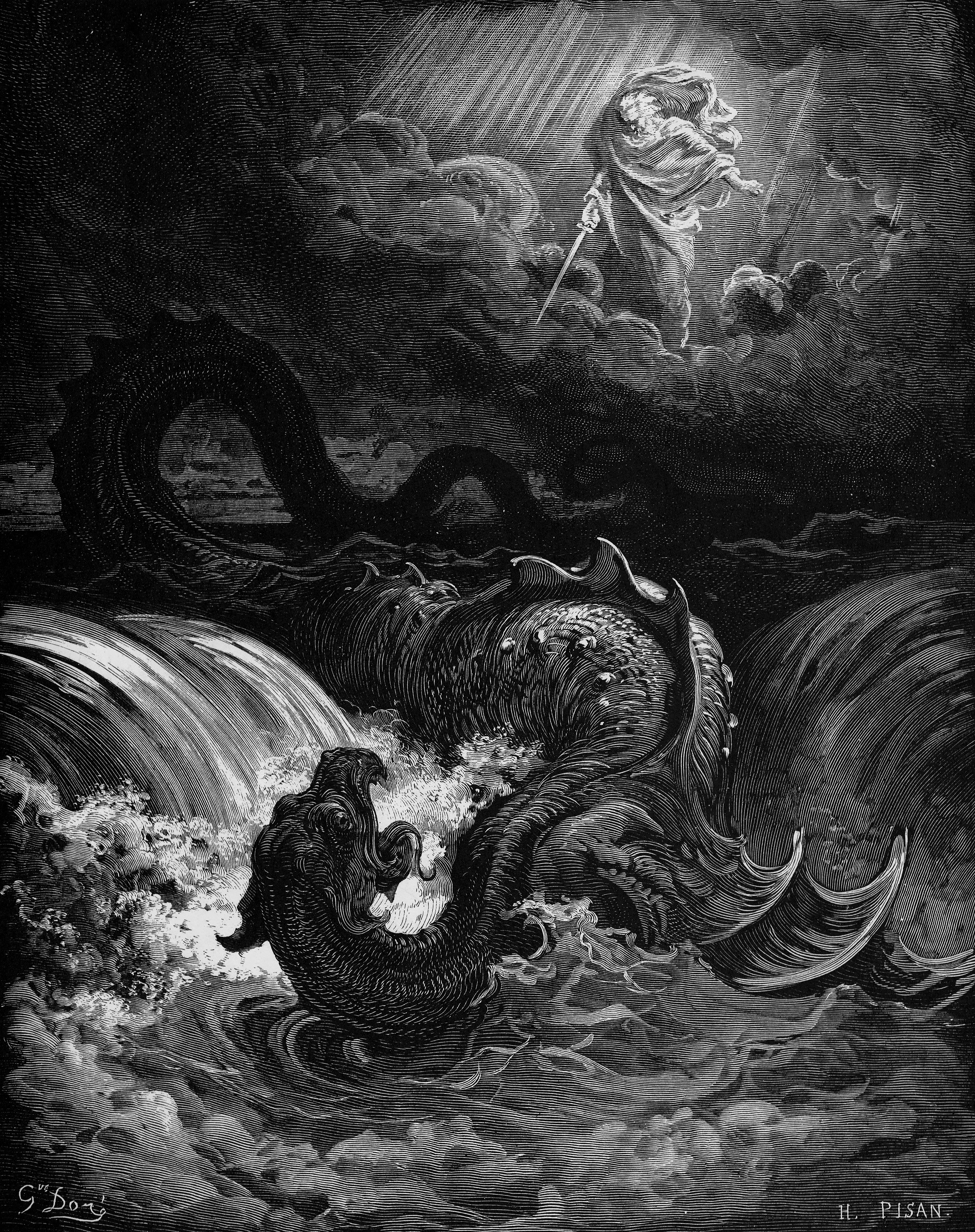 Destruction of Leviathian, Gustave Doré