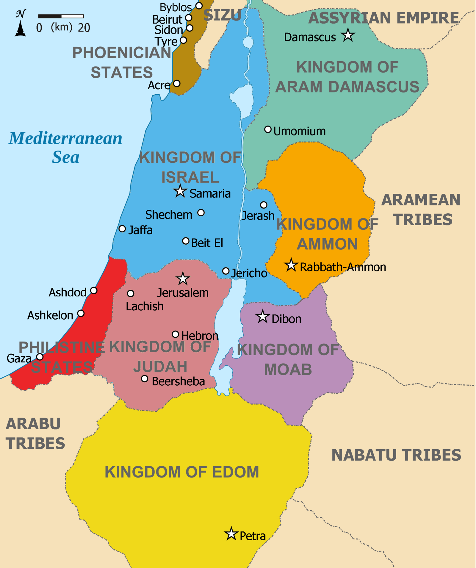 Kingdoms of the Levant Map 830 by FinnWikiNo